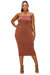 Plus Size Willow Tube Dress - Toffee