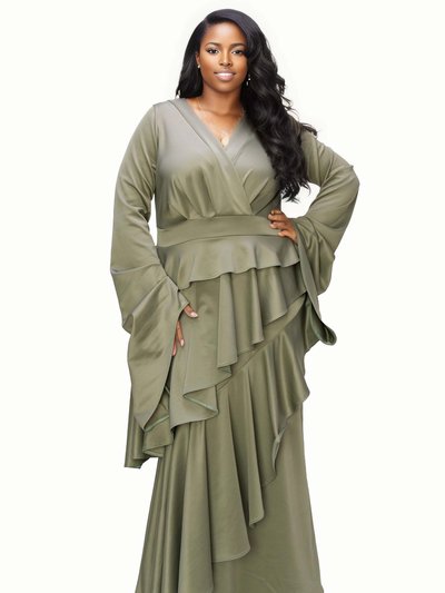 LIVD Plus Size Zeta Ruffled Drama Dress product