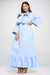 Poplin Bell Sleeve Top and Maxi Skirt Set - Periwinkle