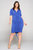 Ruched Midi Dress - Royal