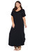Short Sleeve Maxi Dress - Black