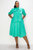 Short Sleeve Scuba Flare Dress With Pockets - Jade