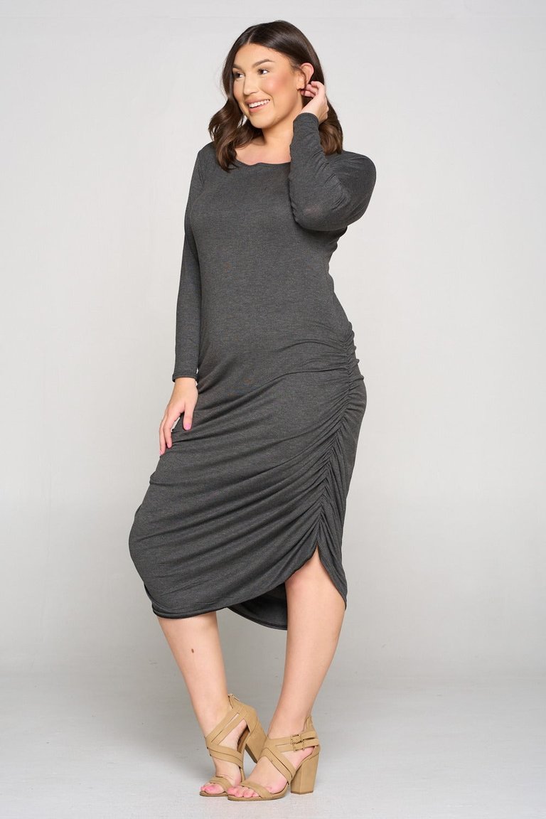 Side Ruched Maxi Dress