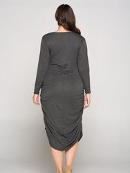 Side Ruched Maxi Dress