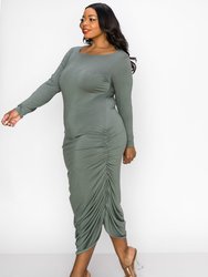 Side Ruched Maxi Dress