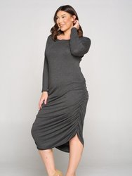 Side Ruched Maxi Dress