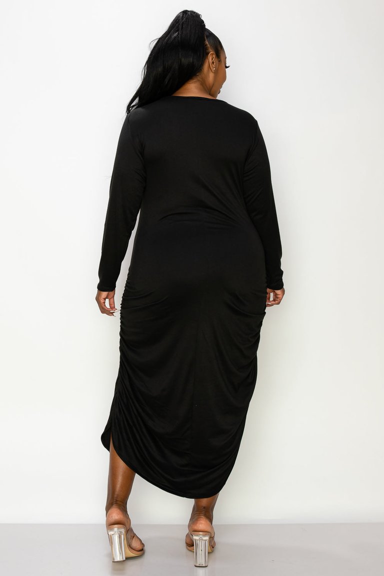 Side Ruched Maxi Dress