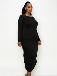 Side Ruched Maxi Dress