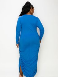 Side Ruched Maxi Dress