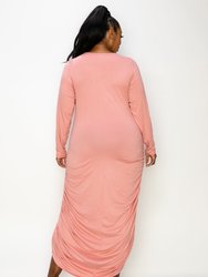 Side Ruched Maxi Dress