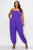 Sleeveless Jumpsuit w/ Leg Slit - Purple