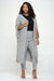 Split Sleeve Cardigan and Pants Set - Heather Grey