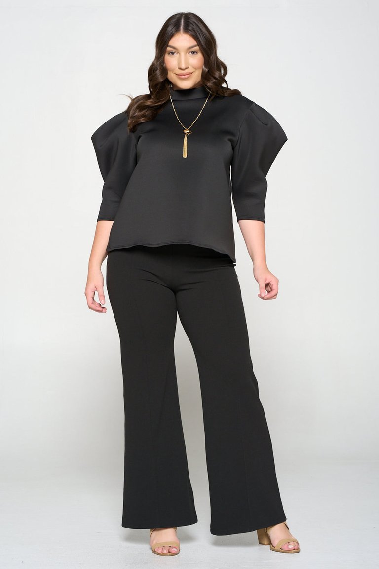 Statement Sleeve Neoprene Top