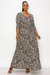 Symoné Cheetah Print Wrap Dress - Sand/Brown