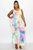 Tie Dye Bodycon Flare Leg Jumpsuit