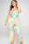 Tie Dye Bodycon Flare Leg Jumpsuit