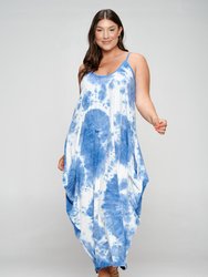 Tie Dye Spaghetti Strap Maxi Dress