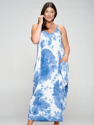 Tie Dye Spaghetti Strap Maxi Dress