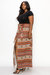 Tribal Wrap Maxi Skirt - Rust