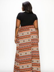 Tribal Wrap Maxi Skirt