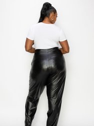 Vegan Leather Pocket Pants