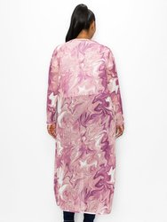 Vers Marble Print Sheer Duster