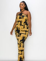 Xandra Halter Neck Maxi Dress