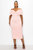 Zariah Ribbon Detail Midi Dress - Pink
