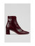 Arabella Bordeaux Crinkled Patent Ankle Boot - Bordeaux