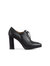 Attilio Black Smooth Calf Leather Closed Court - Black