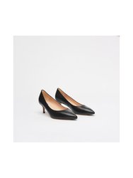 Audrey Black Nappa Leather Closed Court