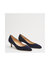 Audrey Navy Suede Closed Court