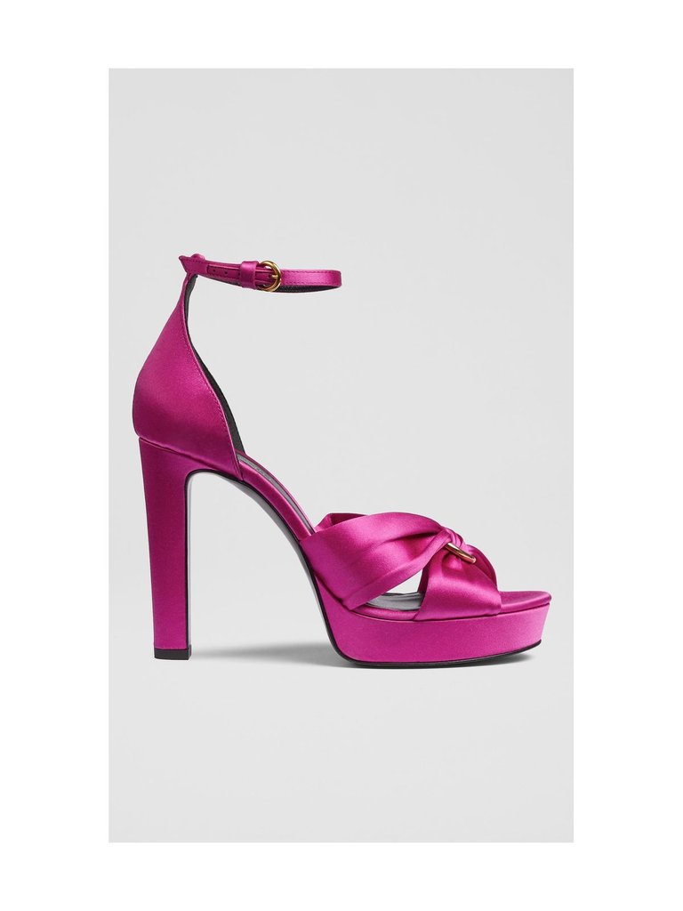 Aysha Magenta Satin Formal Sandal - Magenta