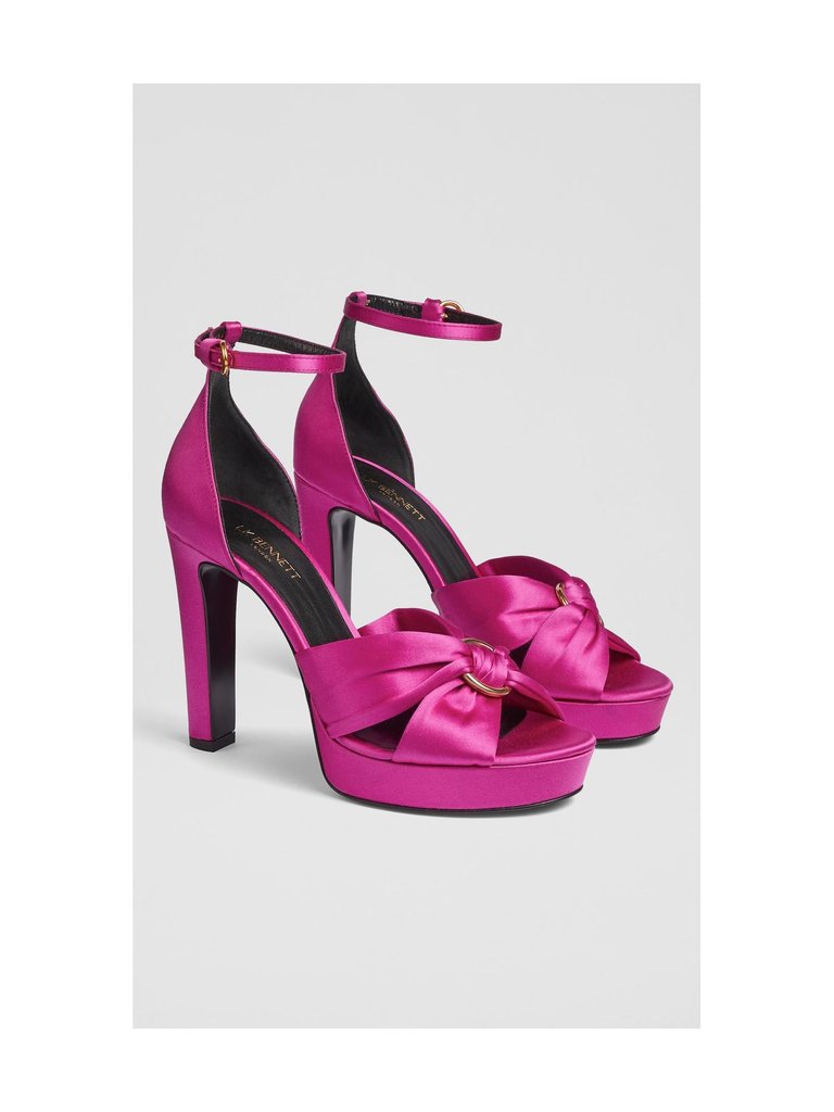 Aysha Magenta Satin Formal Sandal