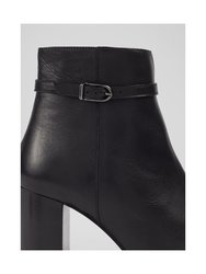 Bryony Black Calf Leather Ankle Boot