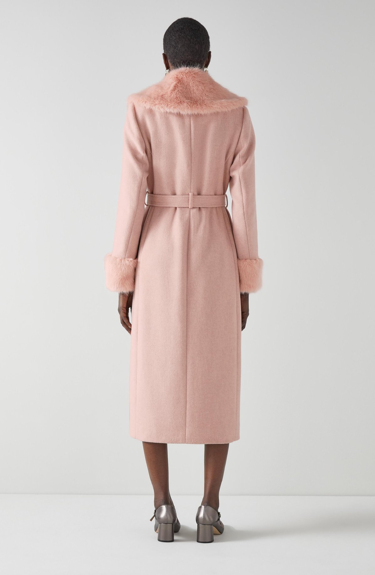 L.K. Bennett Bryony Pink Melange Coat