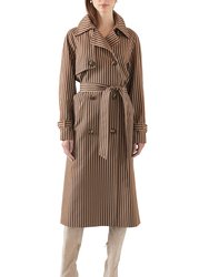 Carine Sand/ Chocolate Coat - Sand/ Chocolate