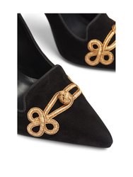 Carmella Black Suede Closed Court