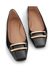 Cayden Black Patent Flat