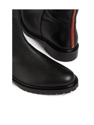 Coco Black Grainy Leather Knee Boot