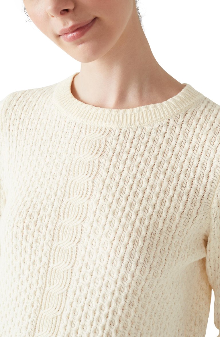 Corey Ivory Knitted Top