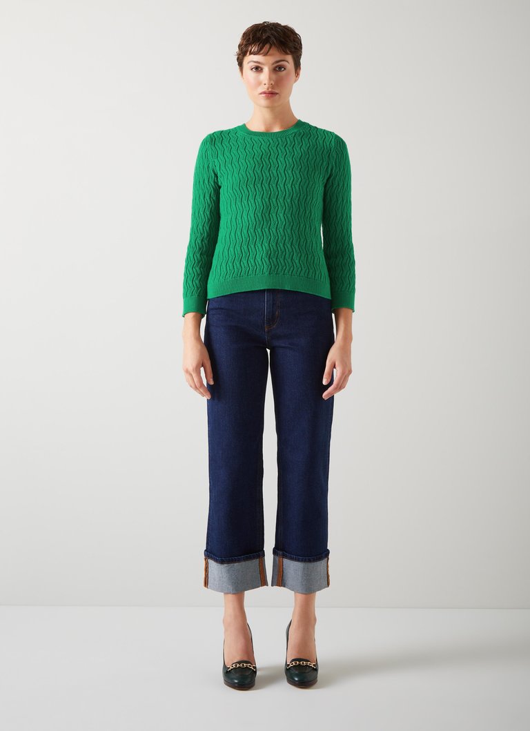 Keaton Knitted Tops - Verdant Green