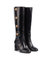 Marcella Black Calf Leather Knee Boot - Black