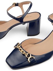 Mindy Open Courts Heel - Navy