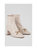 Nadina Ecru Crinkled Patent Ankle Boot
