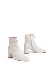 Natalia Ecru Calf Leather Ankle Boot