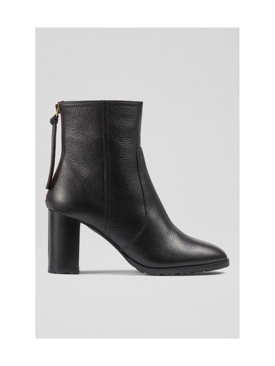 L.K. Bennett Nora Black Grainy Leather Ankle Boot product