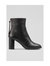 Nora Black Grainy Leather Ankle Boot - Black