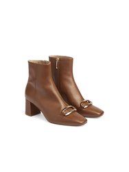 Novella Tan Smooth Calf Leather Ankle Boot