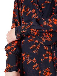 Odetta Spring Navy/ Orange Dress